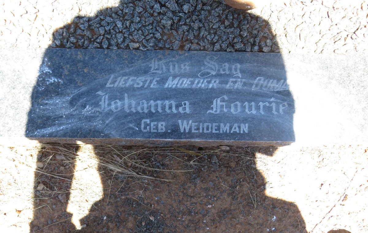 FOURIE Hendrik &amp; Johanna WEIDEMAN :: ERASMUS Elizabeth nee FOURIE