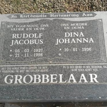 GROBBELAAR Rudolf Jacobus 1927-1998 &amp; Dina Johanna 1936-