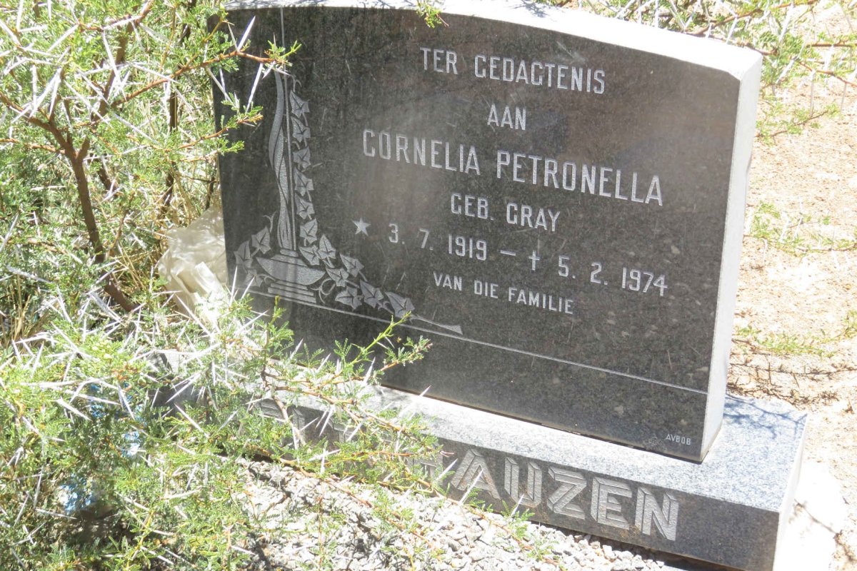 HOLTZHAUZEN Cornelia Petronella nee GRAY 1919-1974