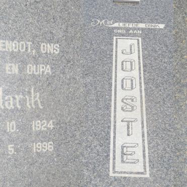 JOOSTE Alarik 1924-1996 &amp; Huibrecht 1929-