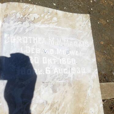 MARAIS Sarel J. 1853-1928 &amp; Dorothea M.M. V.D. MERWE 1860-1939
