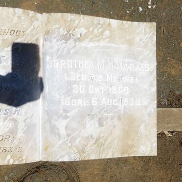 MARAIS Sarel J. 1853-1928 &amp; Dorothea M.M. V.D. MERWE 1860-1939