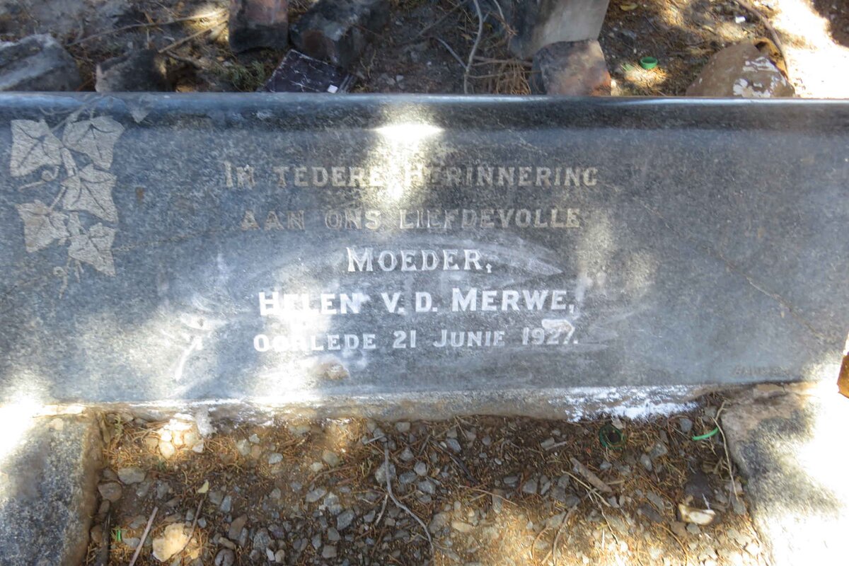 MERWE Helen, v.d. -1927