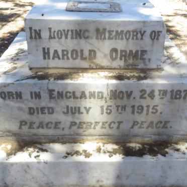 ORME Harold 1877-1915
