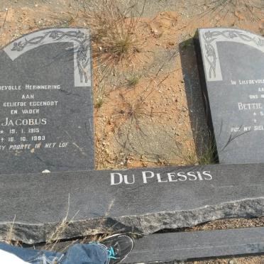 PLESSIS Jacobus, du 1915-1983 &amp; Bettie Elizabeth 1936-
