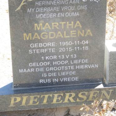 PIETERSEN Martha Magdalena 1950-2015