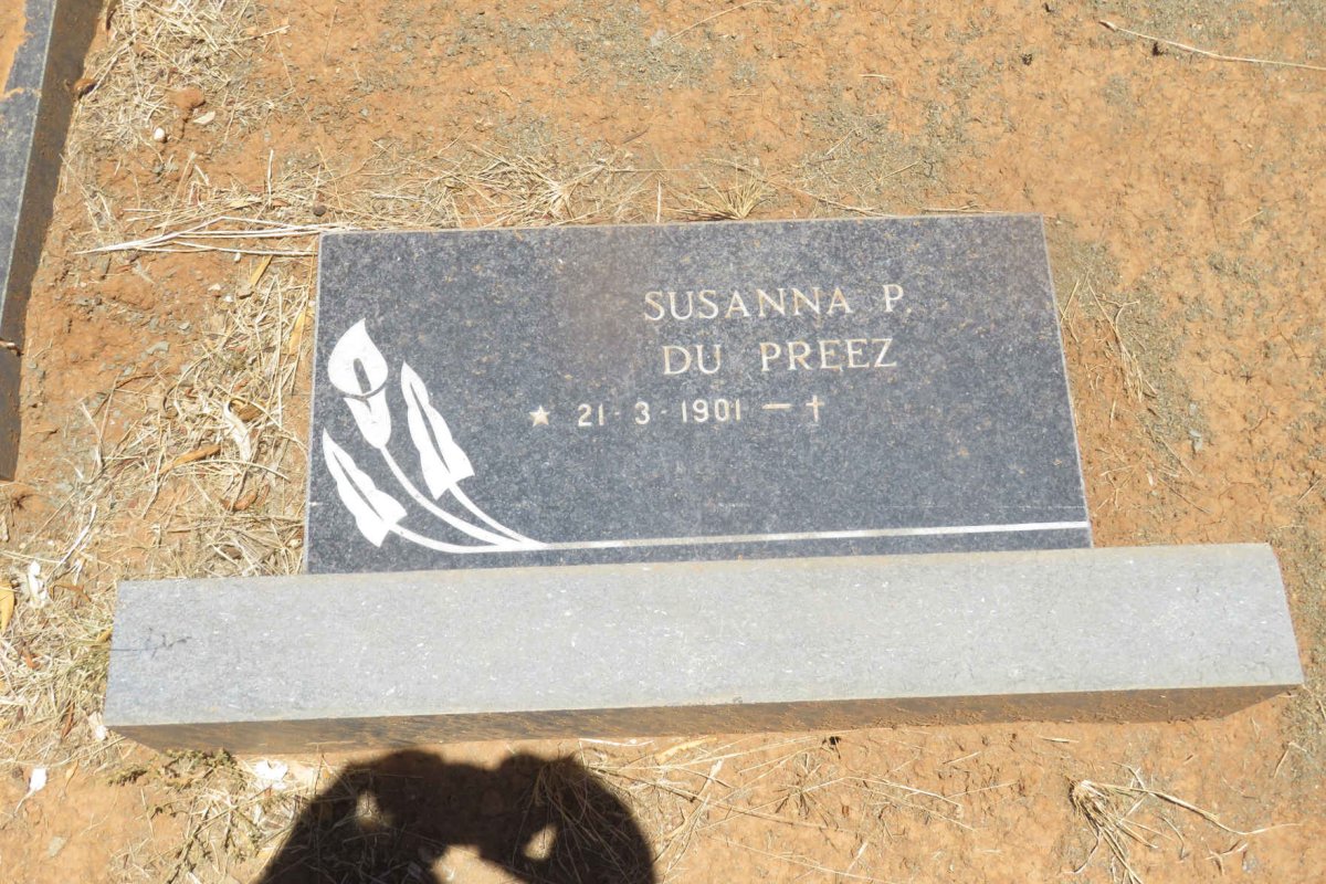 PREEZ Susanna P., du 1901-
