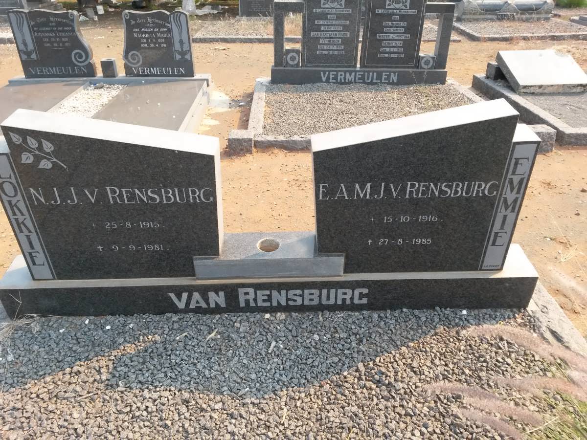 RENSBURG N.J., J. van 1915-1981 &amp; E.A.M. 1916-1985