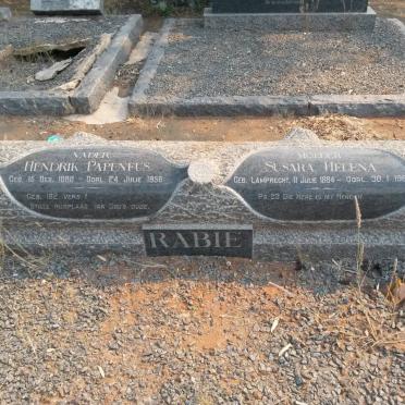 RABIE Hendrik Papenfus 1888-1958 &amp; Susara Helena LAMPRECHT 1884-1969