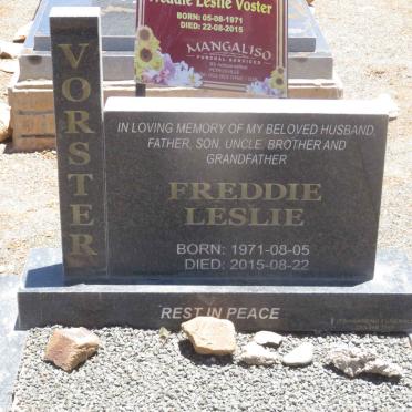 VORSTER Freddie Leslie 1971-2015