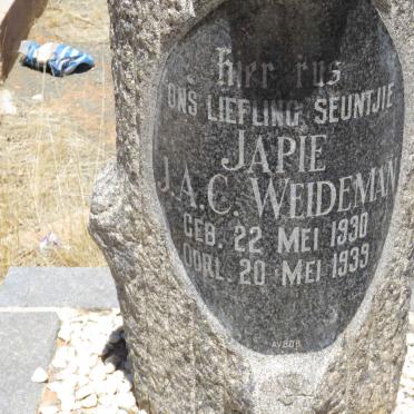 WEIDEMAN J.A.C. 1930-1939