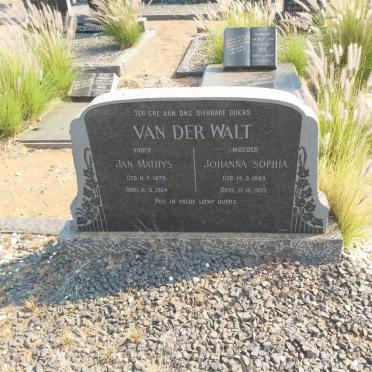 WALT Jan Mathys, van der 1879-1964 &amp; Johanna Sophia 1883-1955