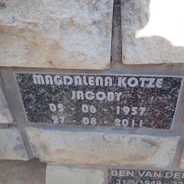 JACOBY Magdalena Kotze 1957-2011