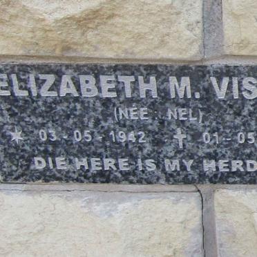 VISSER Elizabeth M. nee NEL 1942-2012