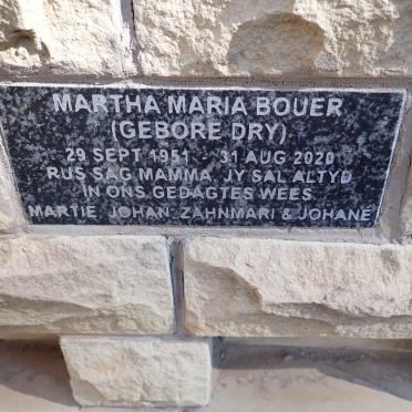 BOUER Martha Maria nee DRY 1951-2020