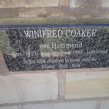 COAKER Winifred nee HAMMOND 1910-1989