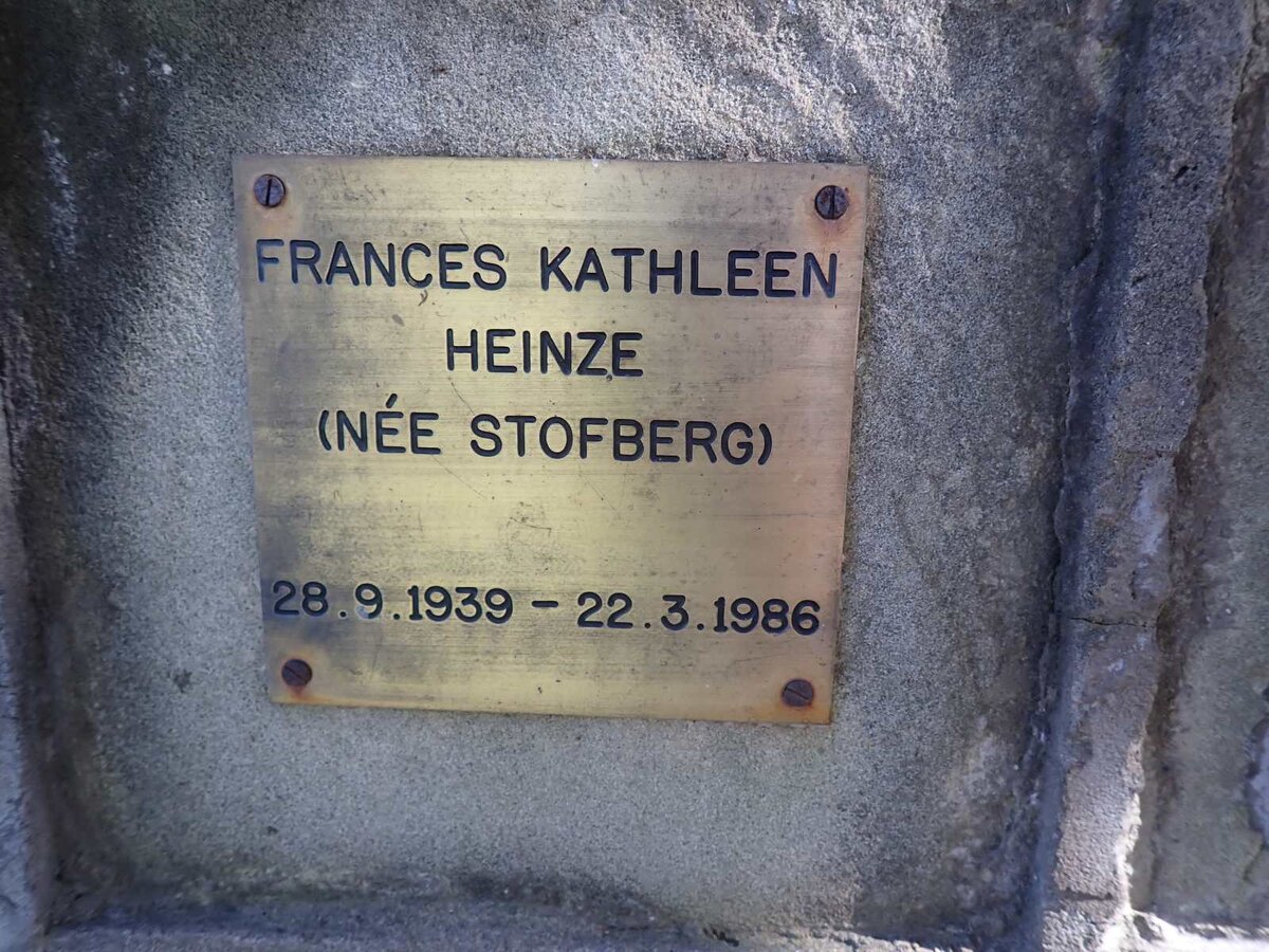 HEINZE Frances Kathleen nee STOFBERG 1939-1986