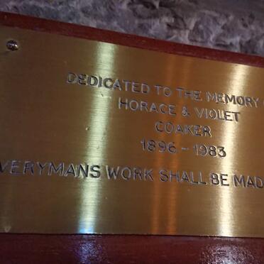 COAKER Horace &amp; Violet 1896-1983