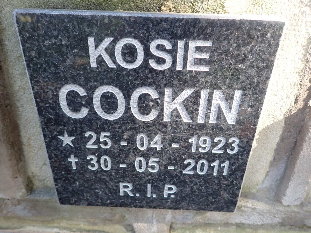 COCKIN Kosie 1923-2011