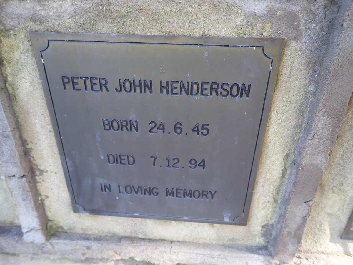 HENDERSON Peter John 1945-1994
