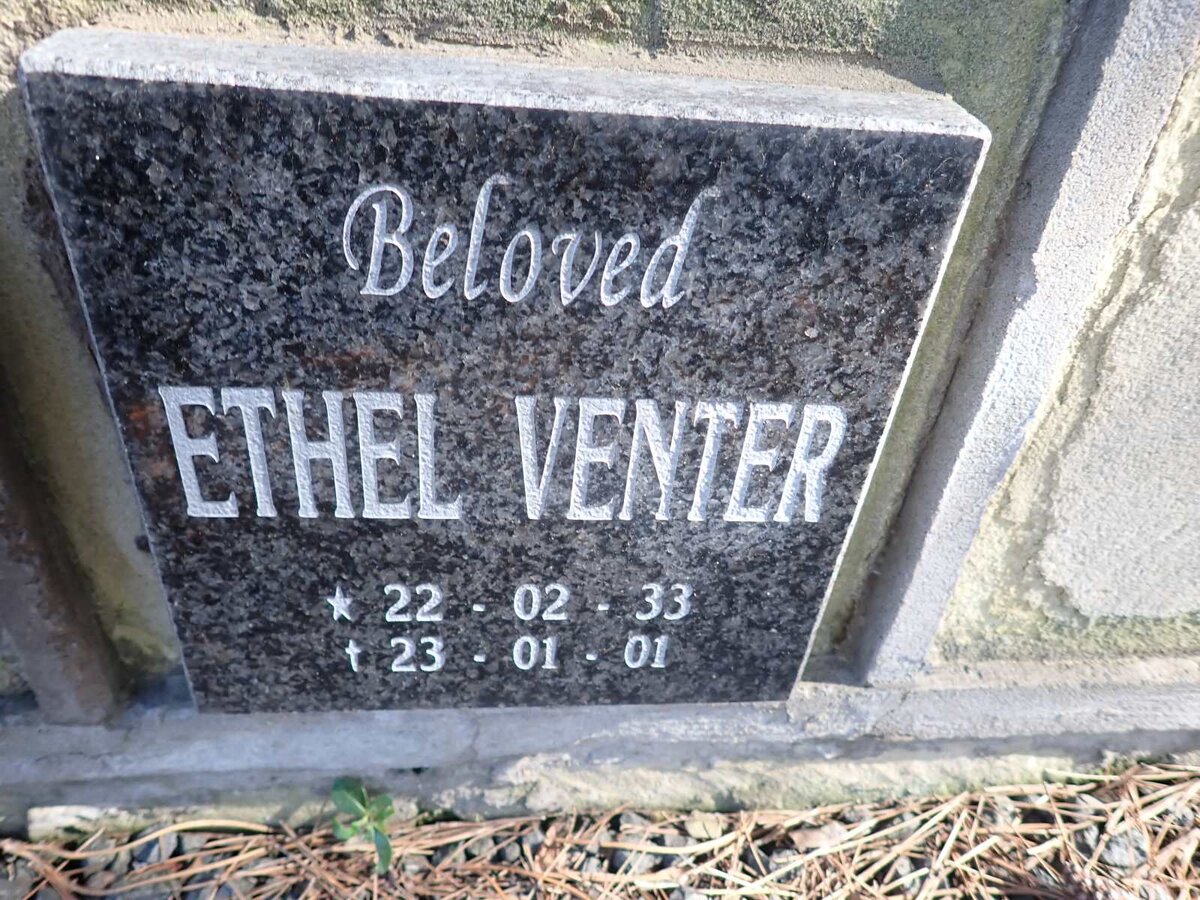 VENTER Ethel 1933-2001