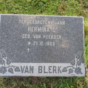 BLERK Hermina C., van 1908-