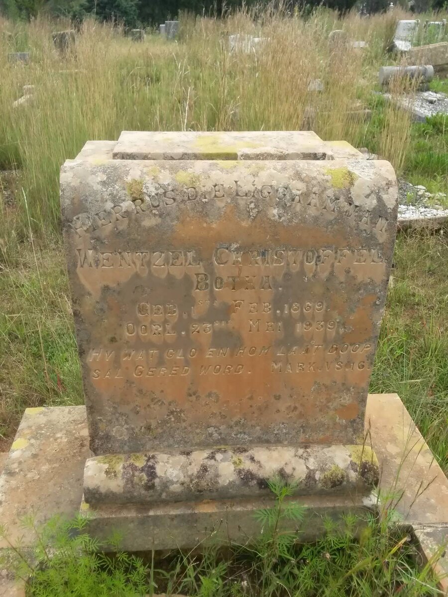 BOTES Wentzel Christoffel 1869-1939