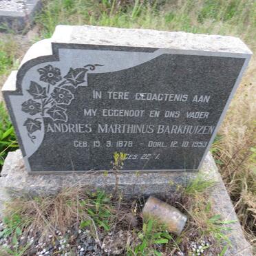 BARKHUIZEN Andries Marthinus 1878-1953