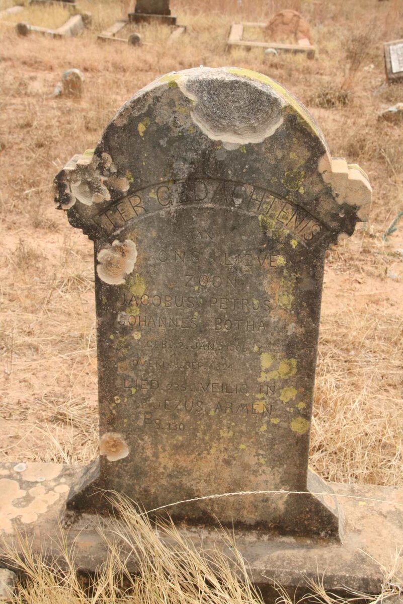 BOTHA Jacobus Petrus Johannes 1906-1924