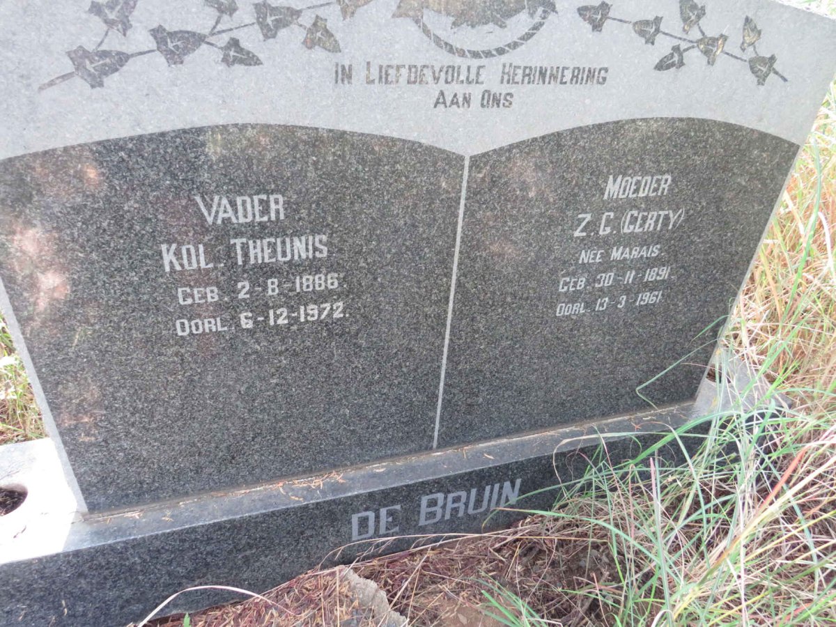 BRUIN Theunis, de 1886-1972 & Z.G. MARAIS 1891-1961