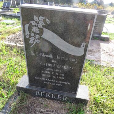 BEKKER E.C. nee LUBBE 1938-1984