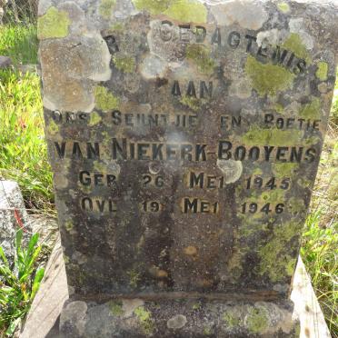 BOOYENS ?, VAN NIEKERK 1945-1946