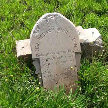 COETSEE Anna Suzanna Christiena 1905-1907 :: COETSEE Zarel Jacobus 1912-1913