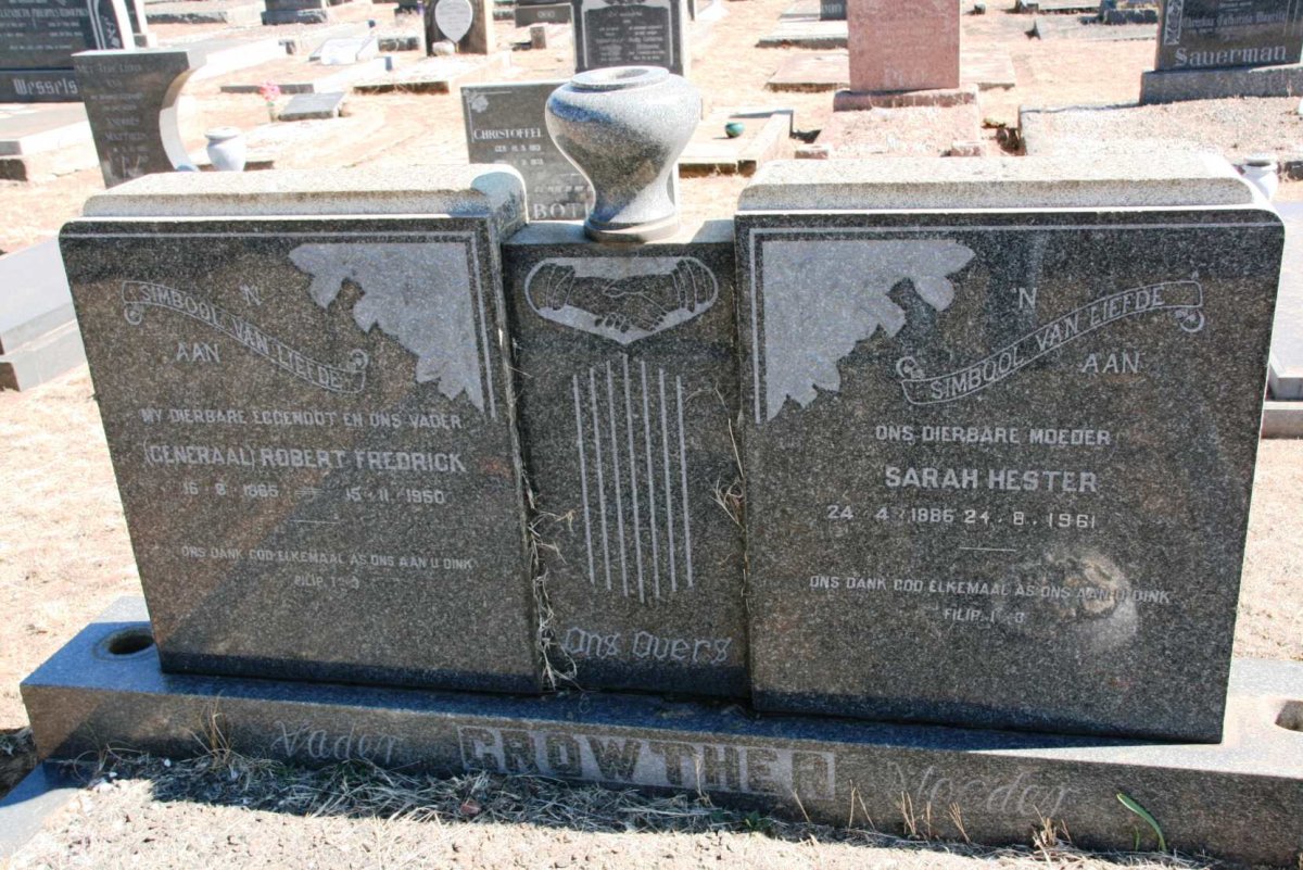 CROWTHER Robert Frederick 1865-1950 & Sarah Hester 1886-1961