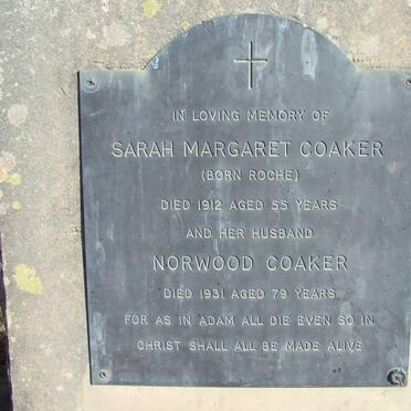 COAKER Norwood -1931 &amp; Sarah Margaret ROCHE -1912