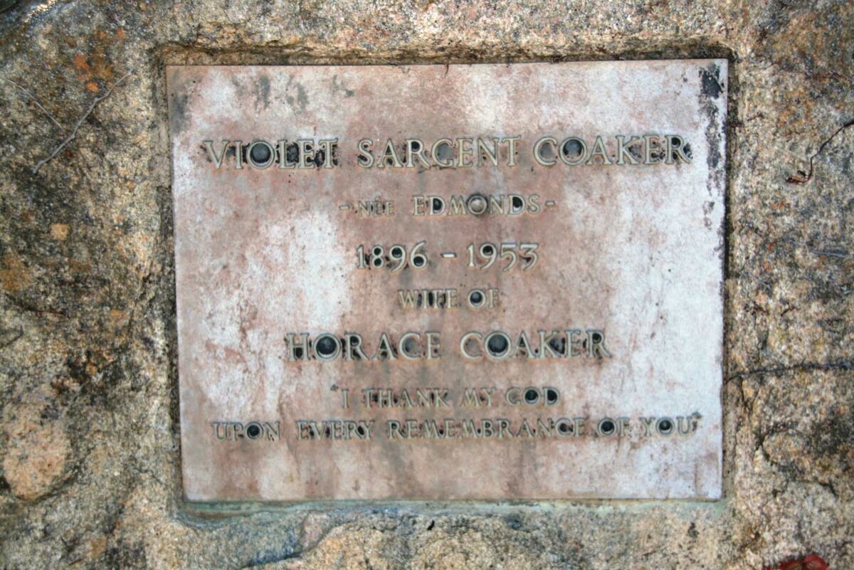 COAKER Violet Sargent nee EDMONDS 1896-1953