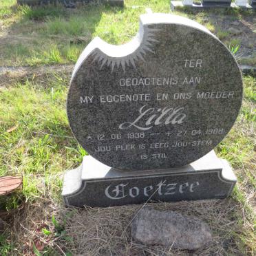 COETZEE Lilla 1938-1988