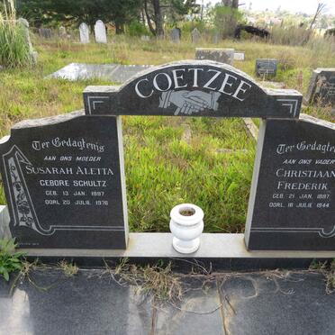 COETZEE Christiaan Frederik 1887-1944 & Susarah Aletta SCHULTZ 1897-1976