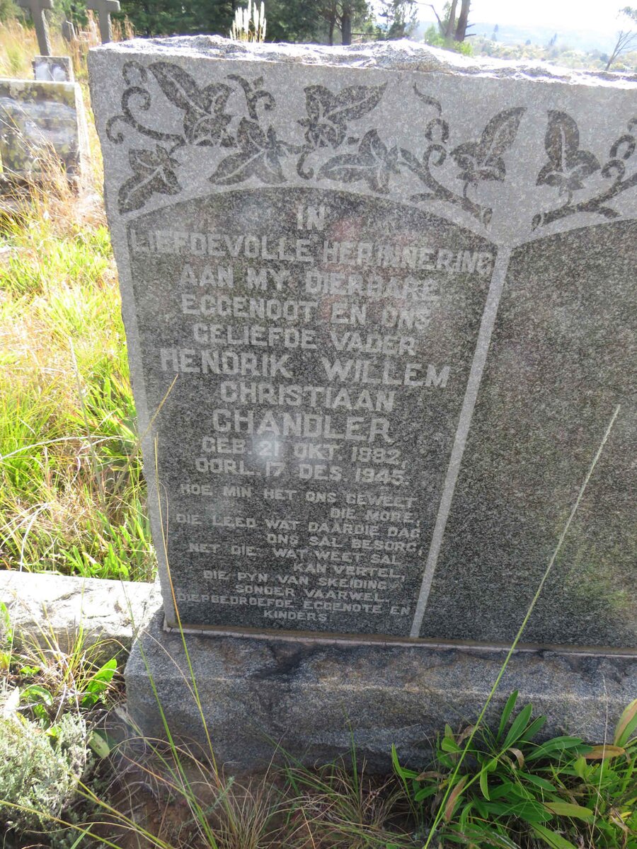 CHANDLER Hendrik Willem Christiaan 1882-1945