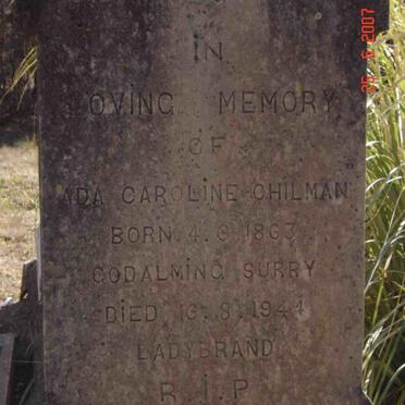 CHILMAN Ada Caroline 1863-1944
