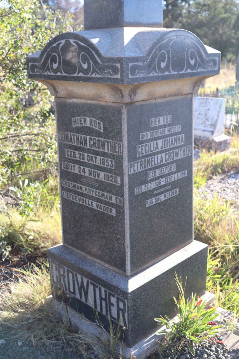 CROWTHER Jonathan 1853-1926 & Cecilia Johanna Petronella DELPORT 1856-1941