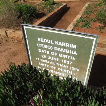 DAMBHA Abdul Karrim 1937-2021