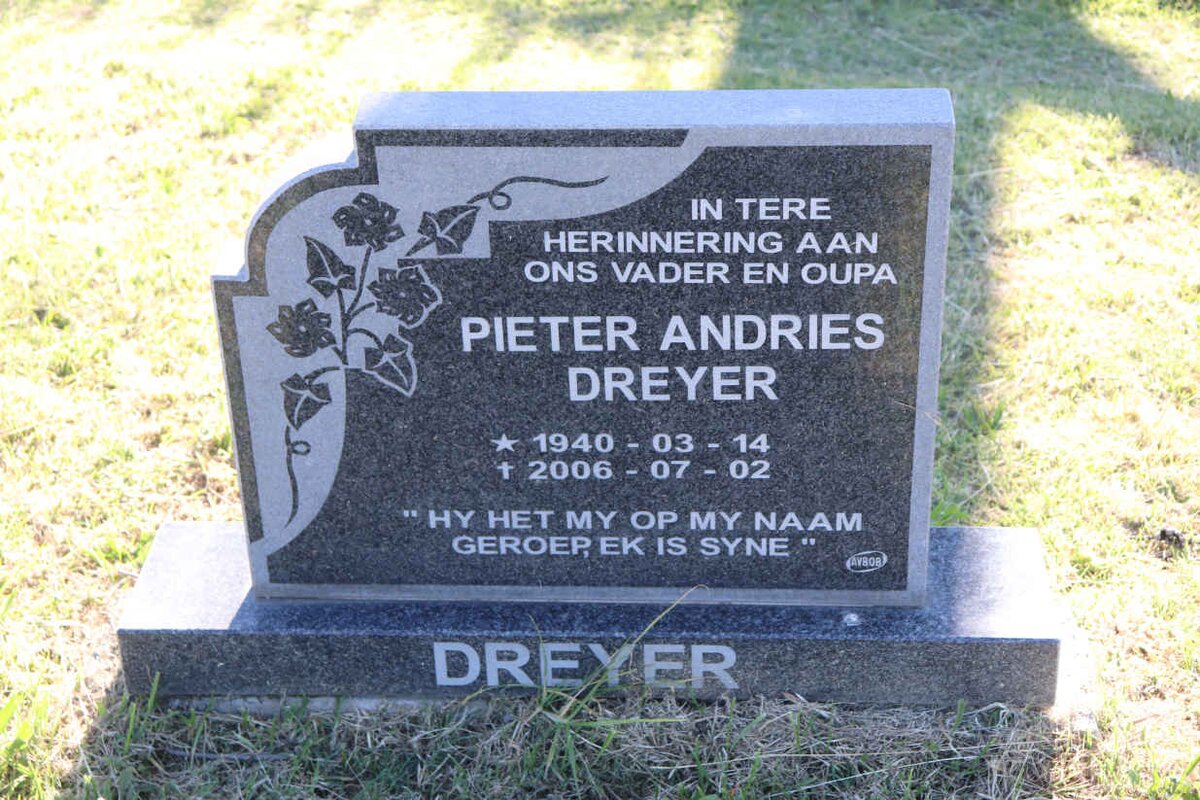 DREYER Pieter Andries 1940-2006