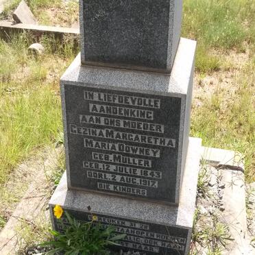 DOWNEY Gezina Margaretha Maria nee MULLER 1843-1917