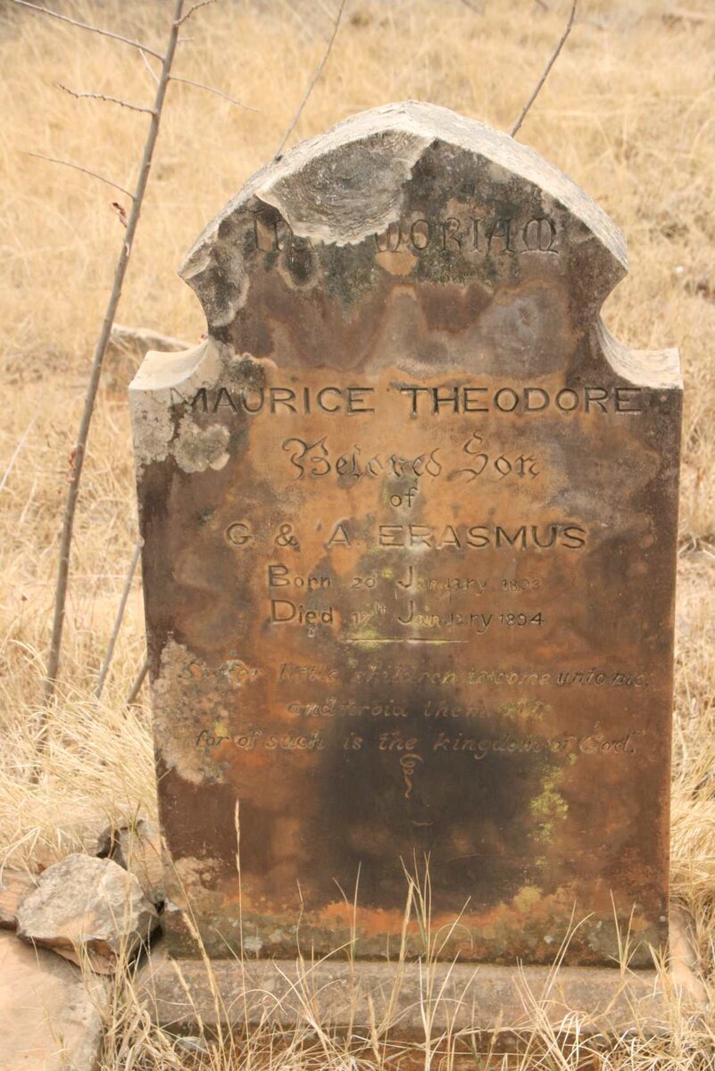 ERASMUS Maurice Theodore 1893-1894