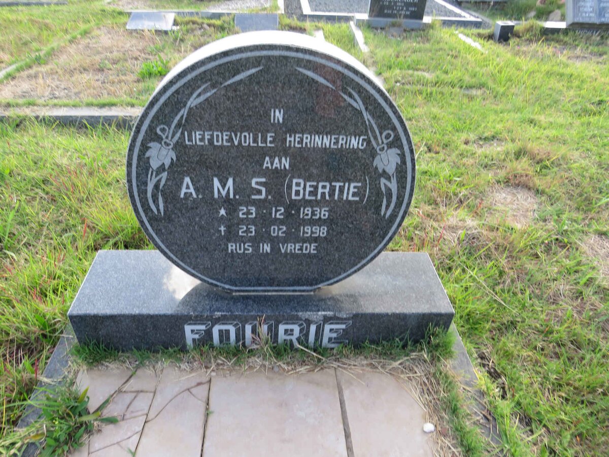 FOURIE A.M.S. 1936-1998