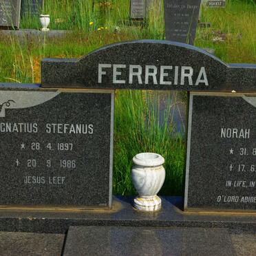 FERREIRA Ignatius Stefanus 1897-1986 &amp; Norah Violet 1904-1978