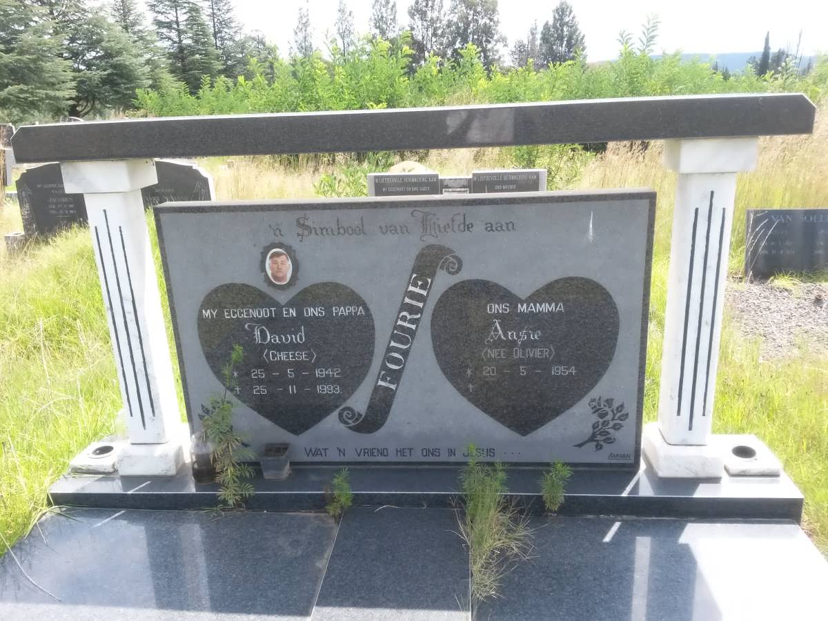 FOURIE David 1942-1993 &amp; Ansie OLIVIER 1954-