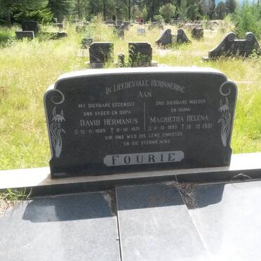 FOURIE David Hermanus 1885-1971 &amp; Magrietha Helena 1893-1981