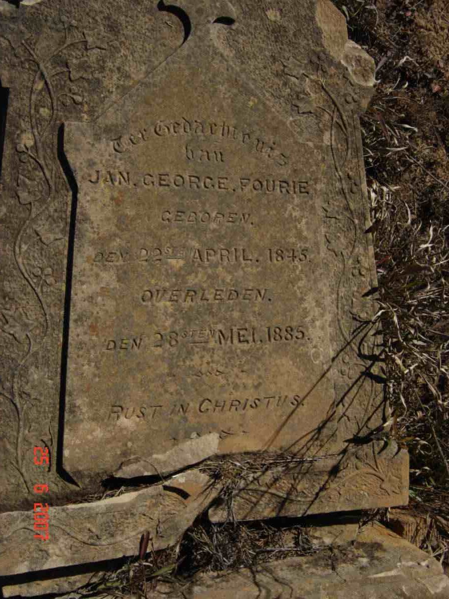FOURIE Jan George 1845-1885